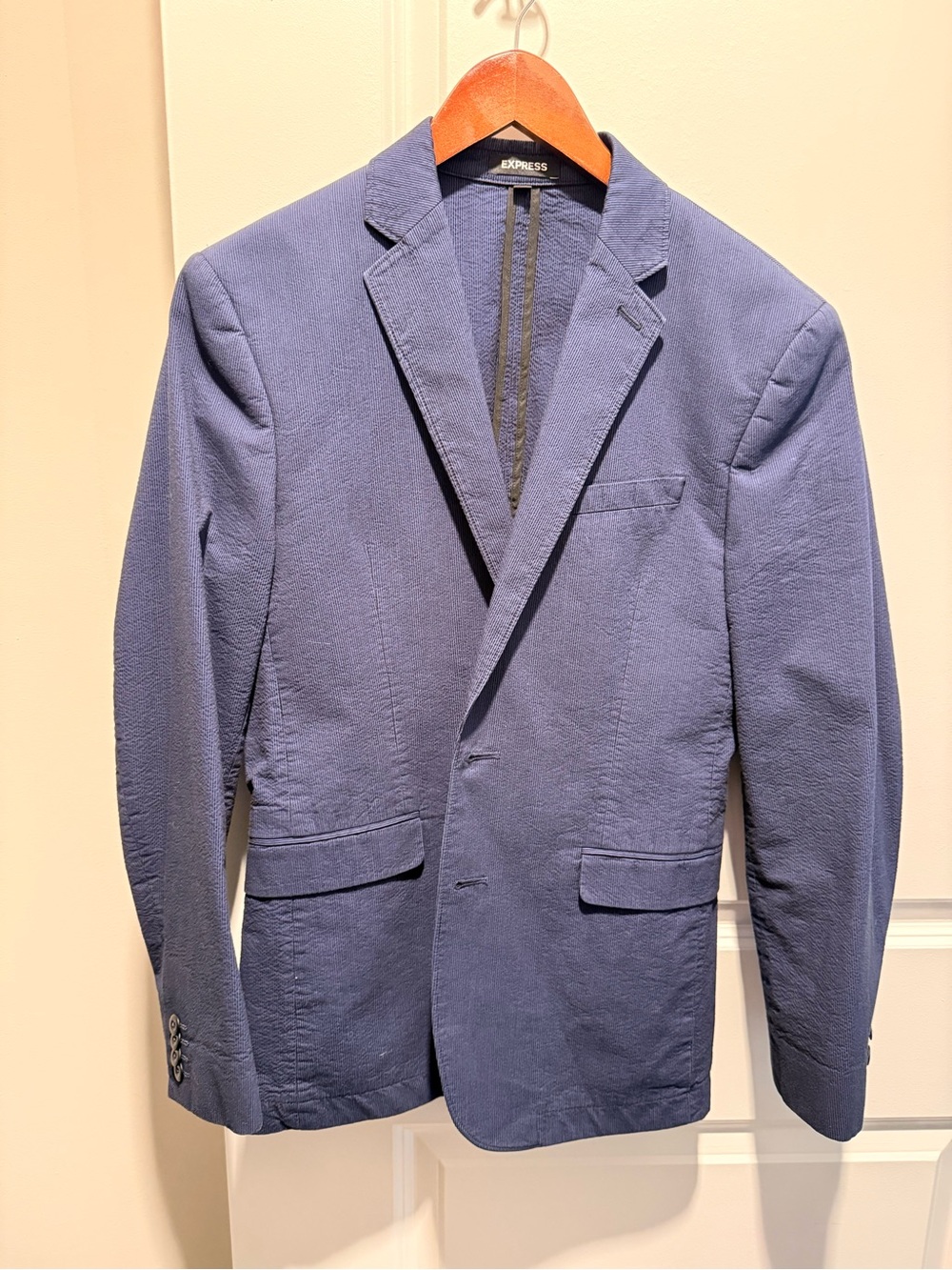 Express Men's Blue Single-Breasted Sport Coat
